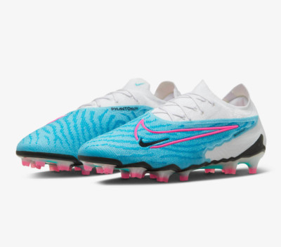 NIKE PHANTOM GX ACADEMY DF FG/MG SOCCER CLEATS (BALTIC BLUE/PINK BLAST)