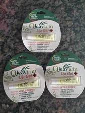 (3) Oleavicin Lip Gel + Rapid Relief 6mL Tube Cold Sores Fever Blister Treatment