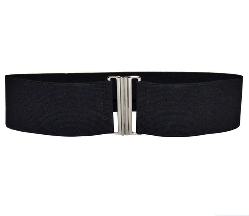 BLACK ELASTIC STRETCH CHROME CINCH 
