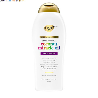 Extra Creamy + Coconut Miracle Oil Ultra Moisture Body Wash, 19.5 Fl Oz