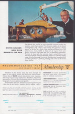1960 Print Ad  National Geographic Society Capt Jacques-Yves Cousteau Diving