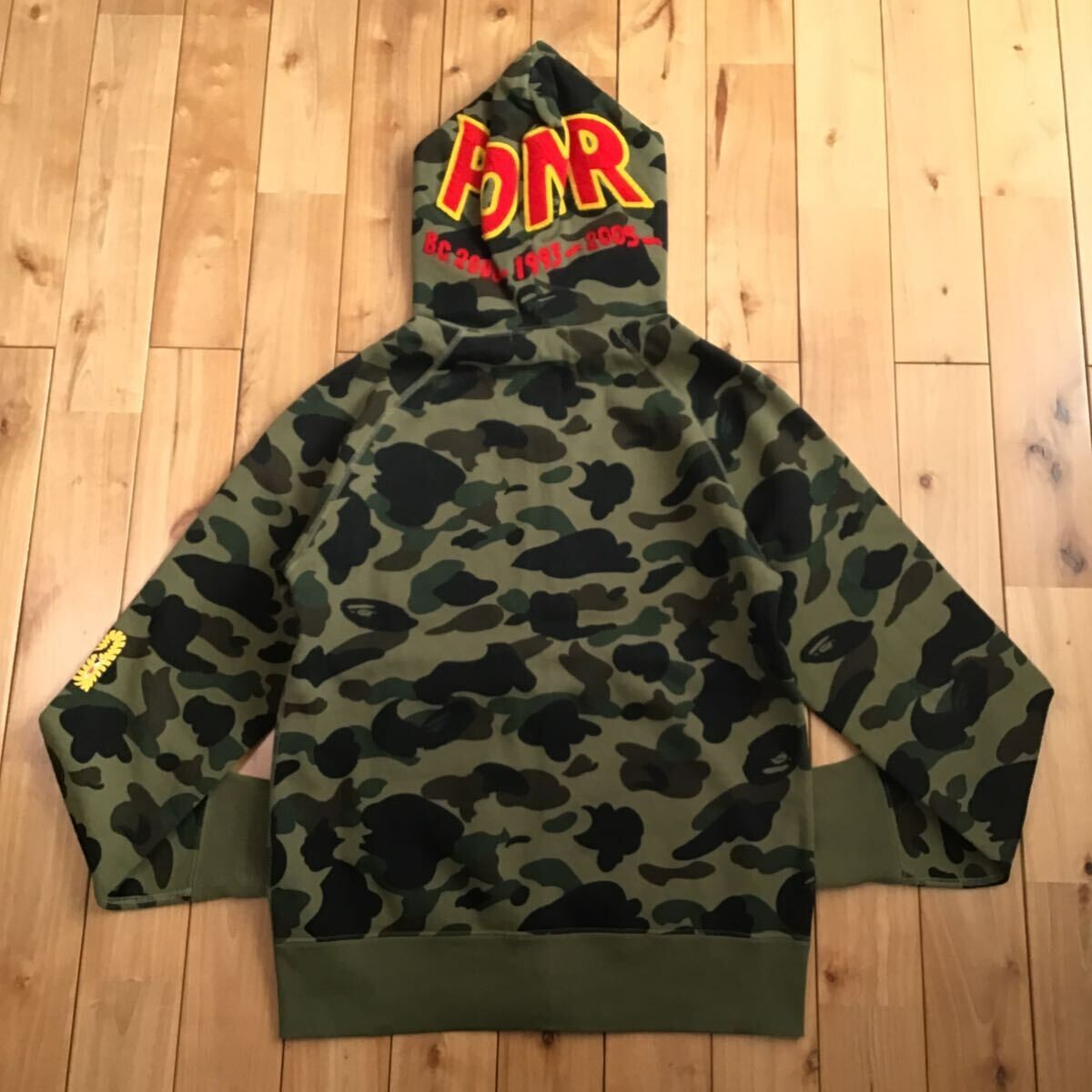 BAPE 1st camo green shark full zip hoodie A Bathing Ape Size M | eBay