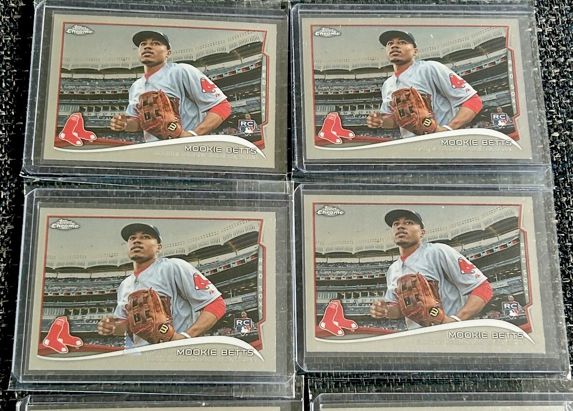 ONE Mookie Betts 2014 Topps Chrome Update MB-46 RC Rookie Debut Qty Available ☘️