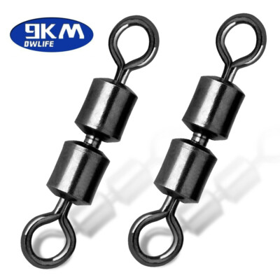 Double Joint Rolling Fishing Swivel Eight-Character Ring Saltwater High Speed