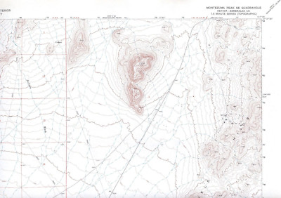 Montezuma Peak SE, Nevada 1970 Vintage USGS Topo Map 7.5 Quadrangle Topographic