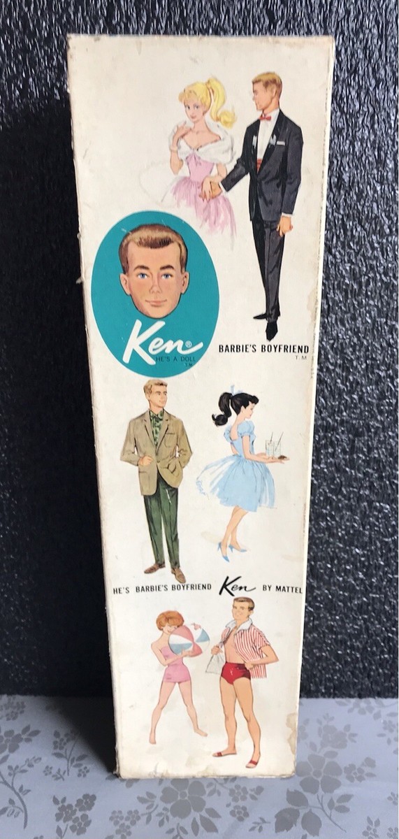 KEN DOLL, BARBIE'S BOYFRIEND, #750, BLONDE, 1962, IN BOX w KEN DOLL, BARBIE'S BOYFRIEND, #750, BLONDE, 1962, IN BOX w