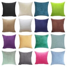 Solid Corduroy Striped Cushion Cover Home Sofa Car Throw Pillow Case 11 Sizes