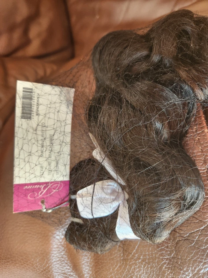 Extensiones de cabello virgen índicas (rebote) textura Beach Wave - un paquete de 14 pulgadas Foto 3 de 3