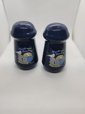 Vintage 1987 MYRTLE BEACH Salt & Pepper Shakers South Carolina Souvenir