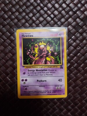 Pokemon Mewtwo 1995 Black Star Promo card 14 LV. 60 #150 | eBay