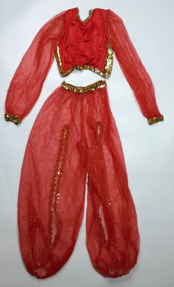 Dansco Teen Harem/Belly Dancer Halloween Costume Size 14-16 Red - Image 4 of 4