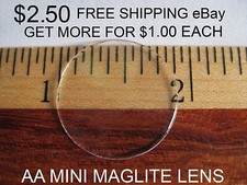 Crystal Clear AA Mini Maglite Lens 2.50  FREE SHIPPING