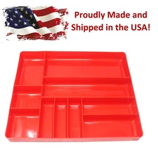 JSP Manufacturing Red Stackable Lightweight 10 Compartment Organizer Tray
