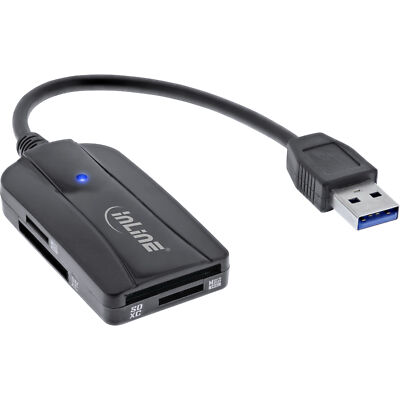 InLine  Card Reader USB 3.1 USB-A , für SD/SDHC/SDXC, microSD, UHS-II kompatibel