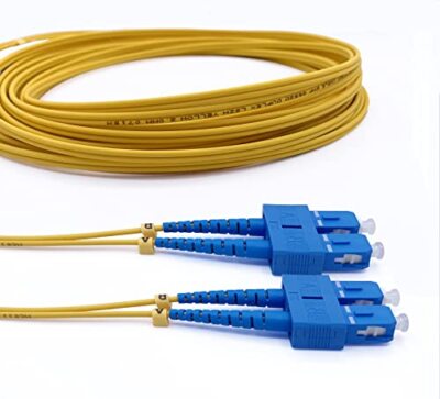 - 2m / 6.56ft Fiber Optic Cable SC/UPC to SC/UPC OS2 Singlemode Duplex 9/125u...