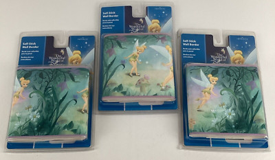 Disney Fairies Tinker Bell Self Stick Wall Border Pixie Hollow Neverland 3 Packs
