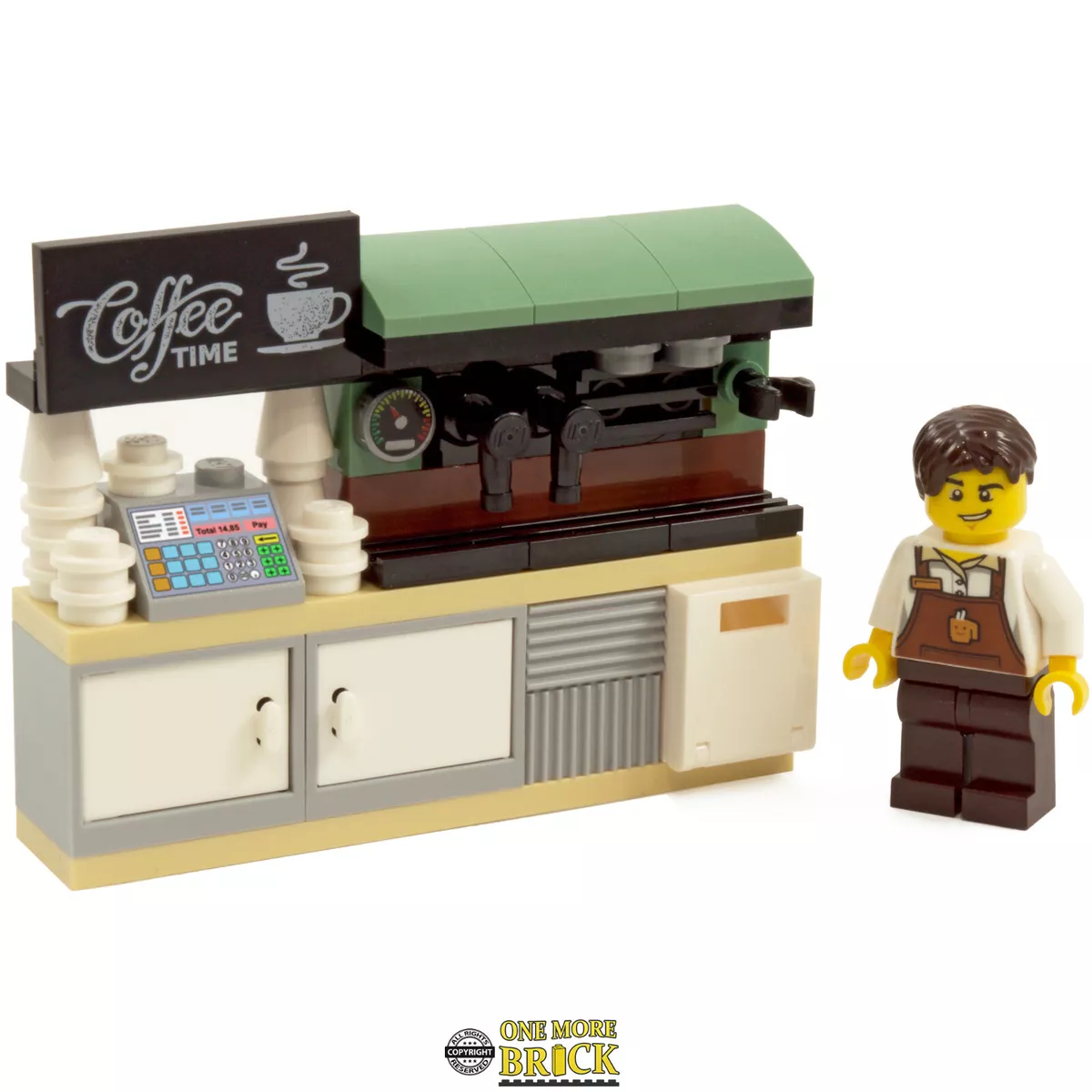 Coffee Shop Minifigure Cafe food shop bakery barista All