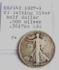 KM#142 1927-S Walking Liberty half F+ .900 silver .3364oz ASW