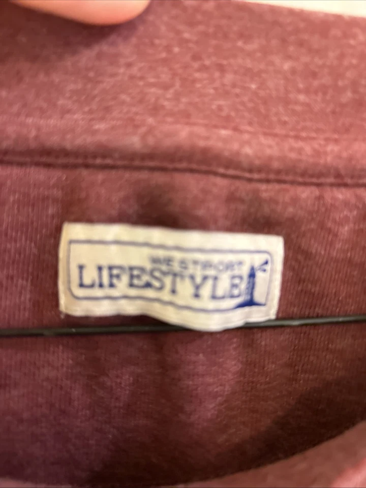 Camisa Westport Manga Larga 2XLT Granate Foto 3 de 4