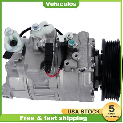 AC Compressor w/ 6-Groove for Audi allroad A4 A5 A6 Q3 Quattro Q5 Q7 8E0260805BA
