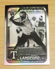 2024 Topps Chrome Update Series - Wyatt Langford #USC35 Negative Refractor (RC)