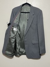 vintage Levi's Business Class Action Suit gray pinstripe jacket blazer 42L