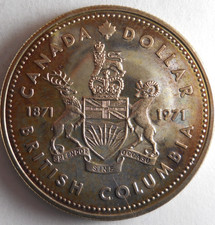 1971 CANADA DOLLAR - AU/UNC - Great Large Silver Coin - Lot #J6