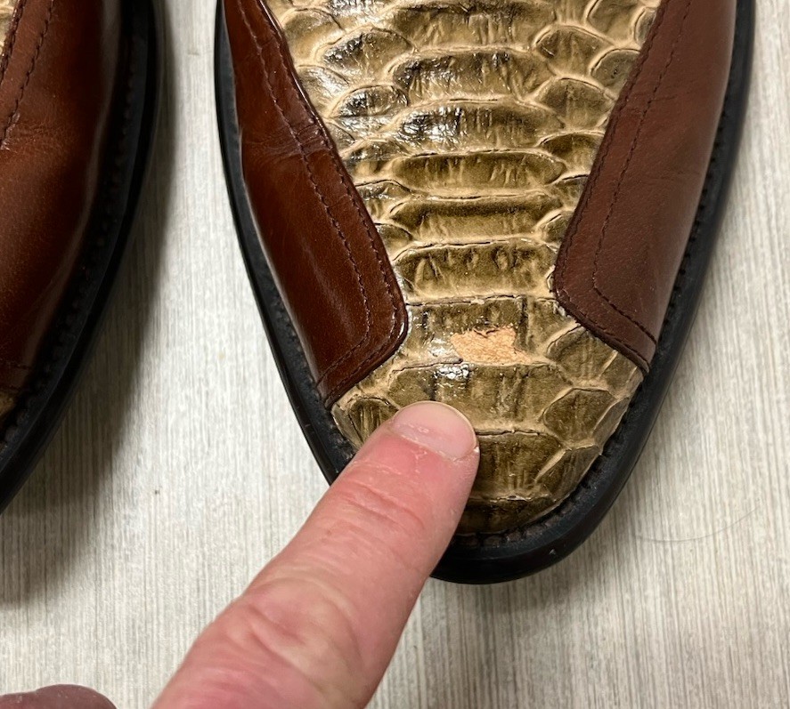 Authentic Python Snake Leather Men’s Oxford Dress… - image 7