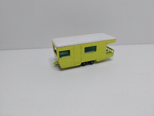 Matchbox Lesney 23 – Trailer Caravan – Caravane Jaune – Boîte D'origine