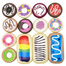 Deluxe Pretend Play Wooden Baker's Dozen Variety Donut Set - 13 Pieces