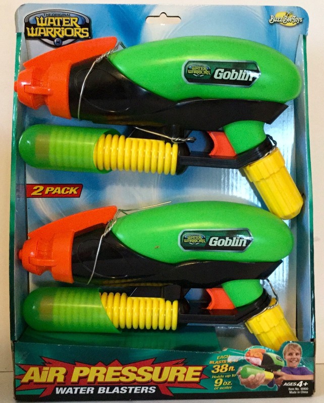 Buzz Bee Toys Water Warriors Goblin WATER BLASTERS - 2 Pack Up To 38' Range NEW