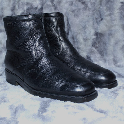 Vintage BALLY Lanson Black Leather Chelsea Ankle Boot Men s Shoes Size 10