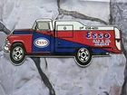 VINTAGE ESSO GAS AND OIL SERVICE TANKER PORCELAIN SIGN 12"×5".