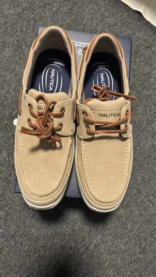 Zapatos Casial Nautica Talla 10.5 Nuevos Color Beige Gran Comodidad Foto 3 de 4