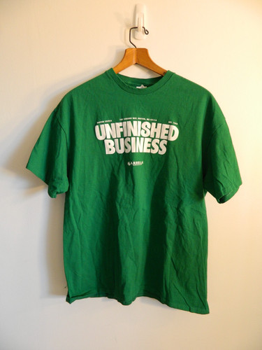 Boston Celtics Playoffs T Shirt Mens XL Green NBA Basketball Unfinished Business