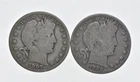 1892-1915 Lot 2 1907 1898 Barber 90% Half Dollars - Coin Collection *056