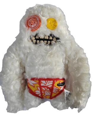 Fuggler Sasquoosh weißer Wellensittich flauschig lustig hässlich Monster Stofftier Plüschtier
