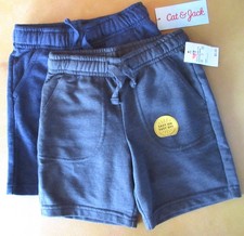 Cat and Jack Set of 2 Drawstring Sweat Shorts Blue and Gray Size 4T