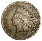 1905 Indian Head Penny Fine - Very Fine Condition (F-VF) Very Sharp Strike Coins