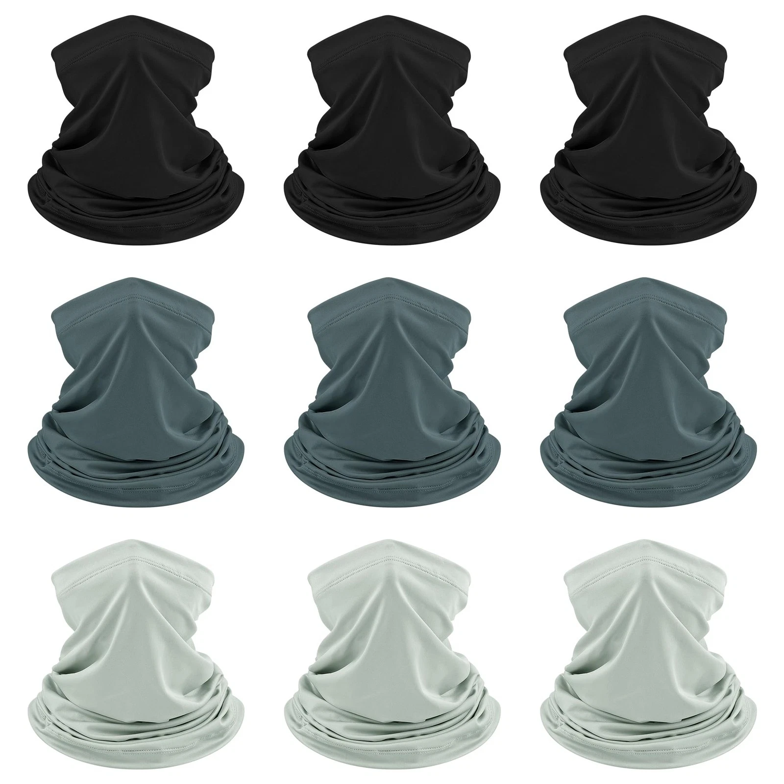 9 Pieces Cooling Neck Gaiter UV Face Mask Cover Sun Protection Balaclava
Opens in a new window or ta