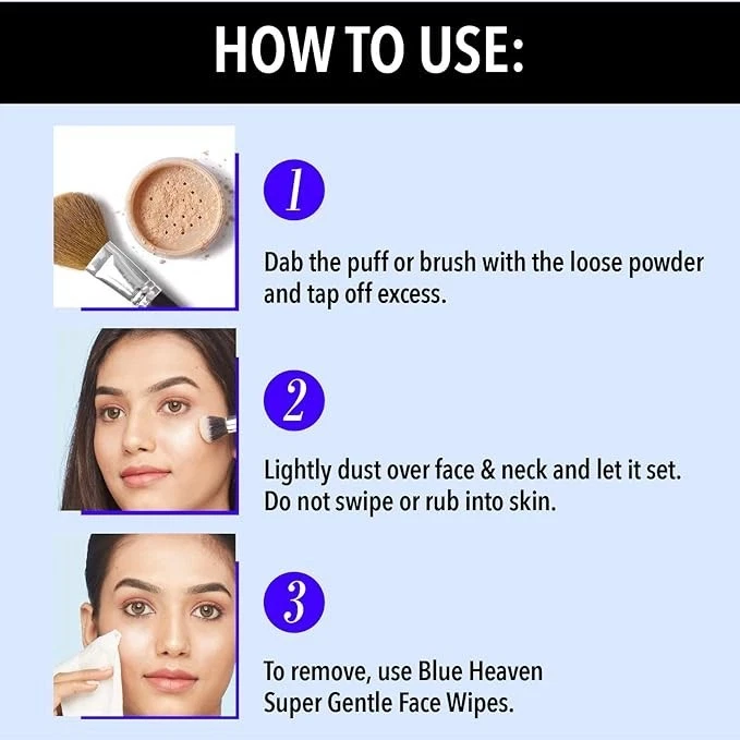 Blue Heaven Flawless Matte Finishing Powder For Normal Skin, Radiant Finish, Lon - Image 3 of 4