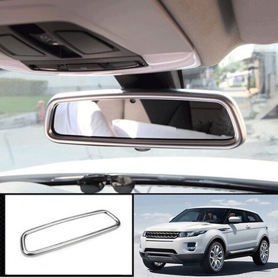 For Range Rover Evoque 2012~2019 Matte Silver Interior Rearview Mirror Frame 1PC