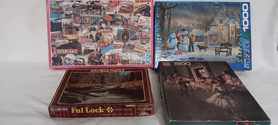 复古拼图 4 件装 20 世纪 90 年代圣诞节、艺术、自然 — 第 2/4 张图片