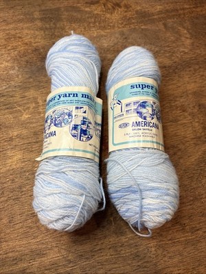 Super Yarn Mart- Americana Orlon Sayelle In 382 Blue Skies 01
