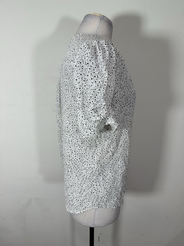 Adrianna Papell Women’s White Color Short Sleeve Top Size Medium - Picture 3 of 8