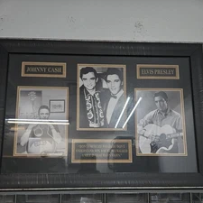 Elvis & Johnny Cash Framed Original Pictures Vintage