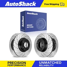 Front Rear Drilled Slotted Brake Rotors for Mazda 6 2006-2012 Ford Fusion