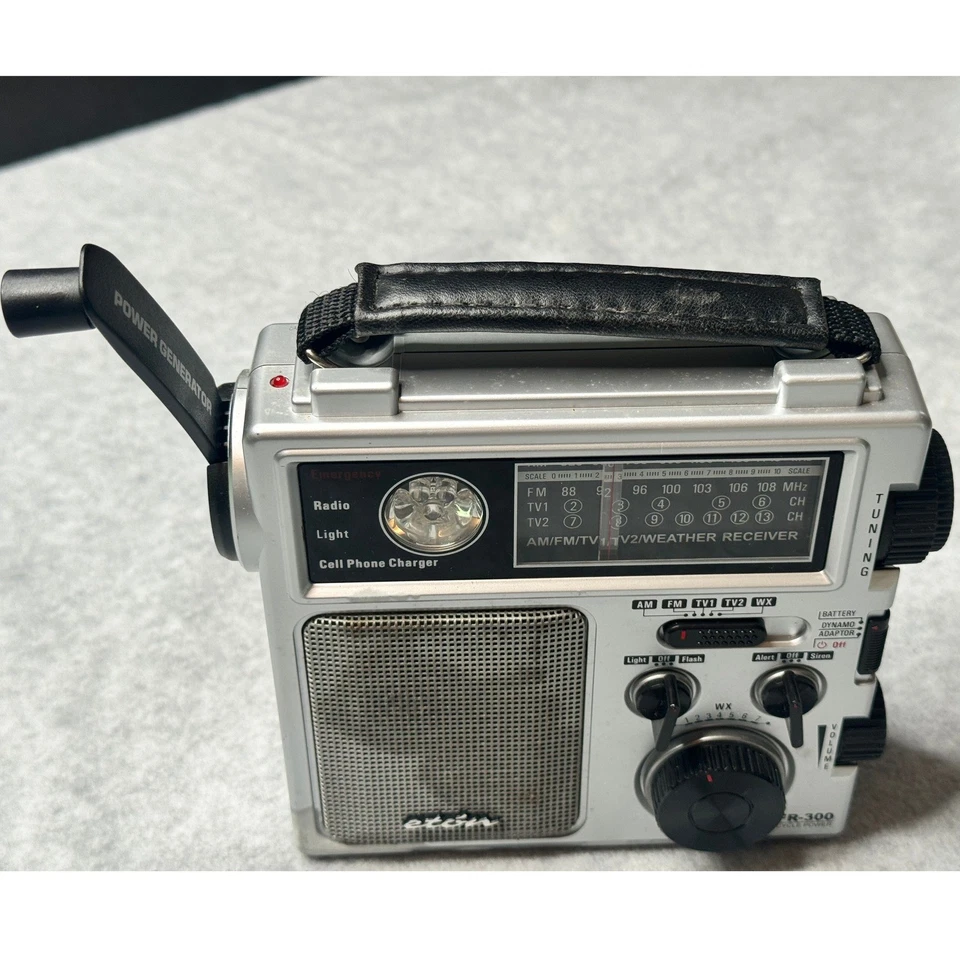 Eton FR-300 AM/FM/TV/Weather Radio Emergency Hand Crank Cell Phone Charger - Image 2 of 4