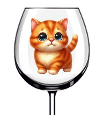 12x Baby Kätzchen Katze Vinyl Aufkleber Abziehbild Becher Weinglas Flasche Van Auto Becher