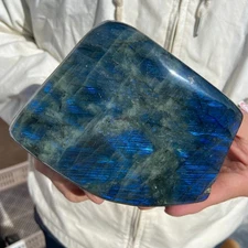 2.3lb Natural Flash Labradorite Quartz Crystal Freeform Mineral Healing